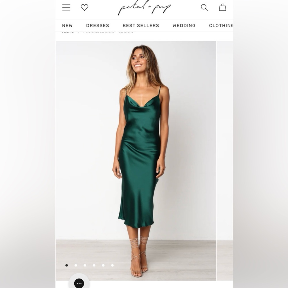 Petal and Pup Midi dress green